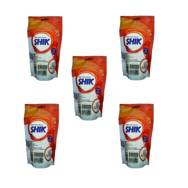 دستکش لاتکس شیک کد dl105 سایز لارج بسته 5 عددی